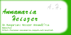 annamaria heiszer business card